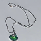 Green flower ballchain Choker Necklaces EZ DUZIT 
