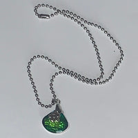 Green flower ballchain Choker Necklaces EZ DUZIT 