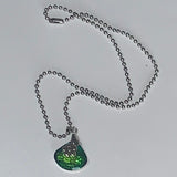 Green flower ballchain Choker Necklaces EZ DUZIT 