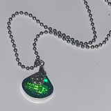 Green flower ballchain Choker Necklaces EZ DUZIT 