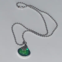 Green flower ballchain Choker Necklaces EZ DUZIT 