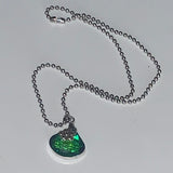 Green flower ballchain Choker Necklaces EZ DUZIT 