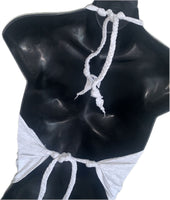 Groovy retro Mushie festival fashion reworked handkerchief style halter top reworked t shirt EZ DUZIT 