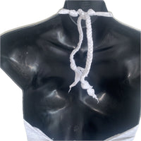 Groovy retro Mushie festival fashion reworked handkerchief style halter top reworked t shirt EZ DUZIT 