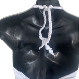 Groovy retro Mushie festival fashion reworked handkerchief style halter top reworked t shirt EZ DUZIT 