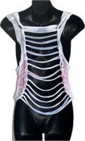 I’m a mf’n star boy backless slit weave crop top Upcycled EZ DUZIT 
