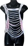 I’m a mf’n star boy backless slit weave crop top Upcycled EZ DUZIT 