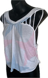 I’m a mf’n star boy backless slit weave crop top Upcycled EZ DUZIT 