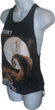Nightmare before Christmas Inspired backless holiday slitweave graphic muscle t shirt reworked t shirt EZ DUZIT 