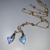 Protective Playful hearts evil eye gold toned wrap lariat necklace Necklaces EZ DUZIT 