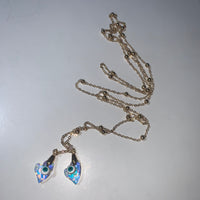 Protective Playful hearts evil eye gold toned wrap lariat necklace Necklaces EZ DUZIT 