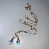 Protective Playful hearts evil eye gold toned wrap lariat necklace Necklaces EZ DUZIT 