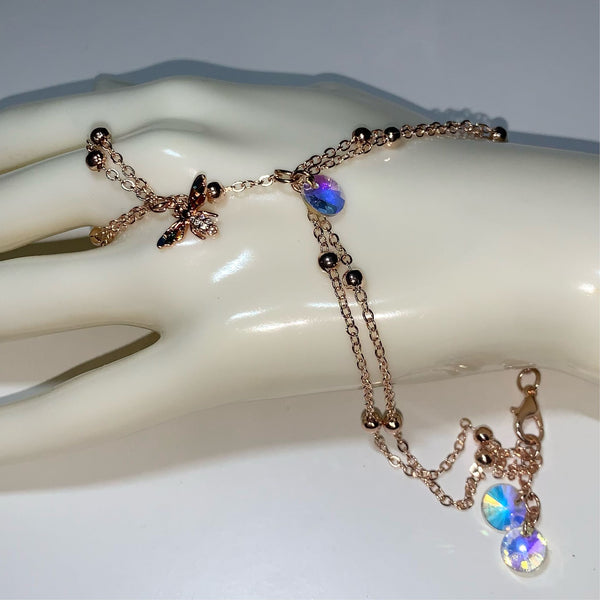 Queen Bee 🐝 adjustable rose gold hand chain Body Jewelry EZ DUZIT 