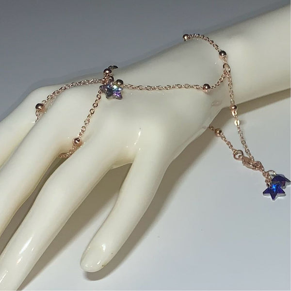 Shooting Stars 💫 adjustable rose gold hand chain Body Jewelry EZ DUZIT 