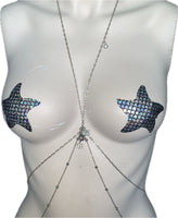 Shooting Stars adjustable silver bodychain Body Jewelry EZ DUZIT 