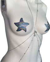 Shooting Stars adjustable silver bodychain Body Jewelry EZ DUZIT 