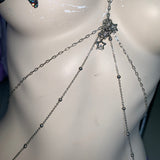 Shooting Stars adjustable silver bodychain Body Jewelry EZ DUZIT 