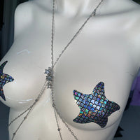 Shooting Stars adjustable silver bodychain Body Jewelry EZ DUZIT 