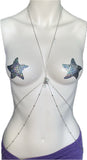 Shooting Stars adjustable silver bodychain Body Jewelry EZ DUZIT 