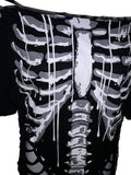 Skeleton drip slitweave backless graphic t reworked t shirt EZ DUZIT 