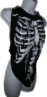 Skeleton drip slitweave backless graphic tank top reworked t shirt EZ DUZIT 