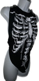 Skeleton drip slitweave backless graphic tank top reworked t shirt EZ DUZIT 