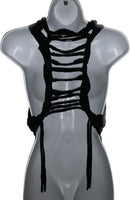 Skeleton drip slitweave backless graphic tank top reworked t shirt EZ DUZIT 