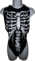 Skeleton drip slitweave backless graphic tank top reworked t shirt EZ DUZIT 