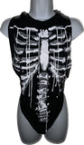 Skeleton drip slitweave backless graphic tank top reworked t shirt EZ DUZIT 