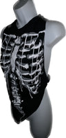 Skeleton drip slitweave backless graphic tank top reworked t shirt EZ DUZIT 