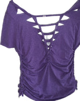Wish U Were Here multiwear Halter reworked t shirt EZ DUZIT 